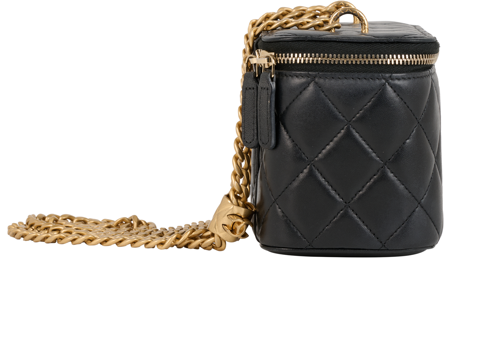 Coco Crush Vanity Case, &pound;2,200, Handbags, Black, Lambskin Leather, Side view